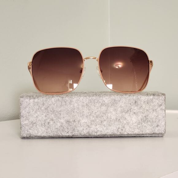 KENNETH COLE New York Sunglasses 28T, Shiny Rose Gold main image 9